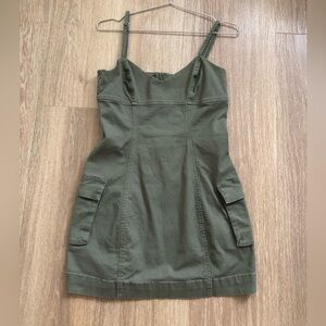 Green 100% Cotton Tank Dress